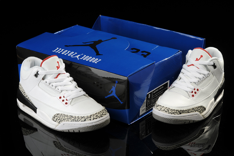 Air Jordan 3 Women Shoes White/Black Online